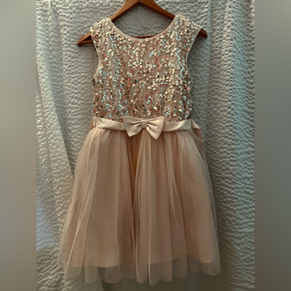 Champagne Sequin Formal Dress for Girl